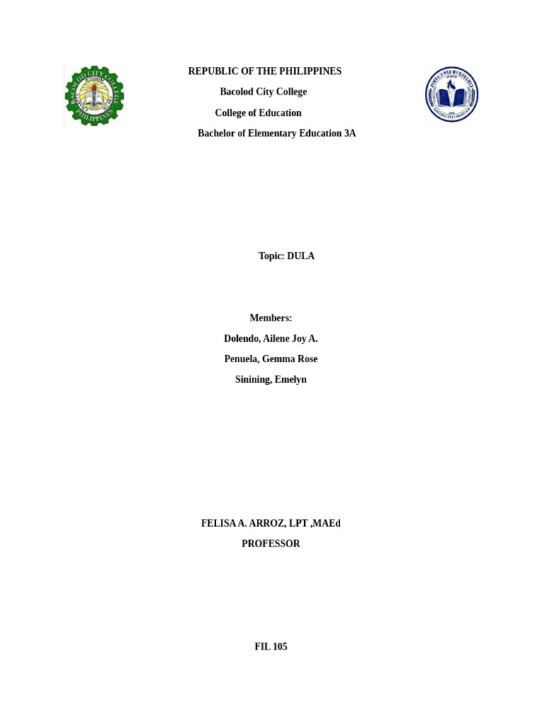 Group 6 Fil105 Dula | PDF