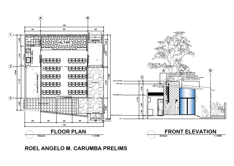 Architectural Floor Plan and Elevations | PDF | Civil Engineering ...