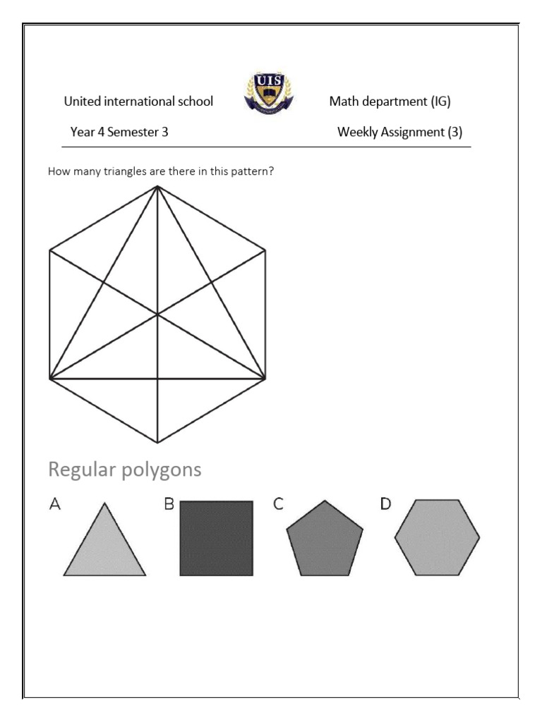 Year 4 Math Weekly Assignment Guide | PDF | Area | Shape