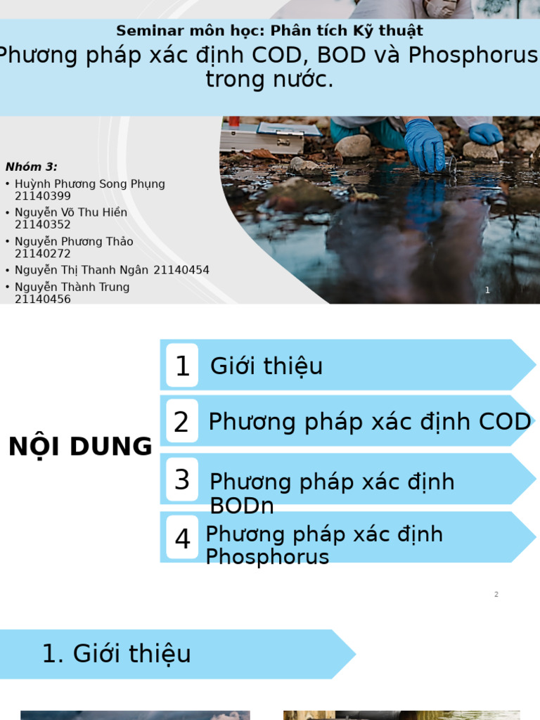 Nhóm 3 - BOD, COD, O | PDF