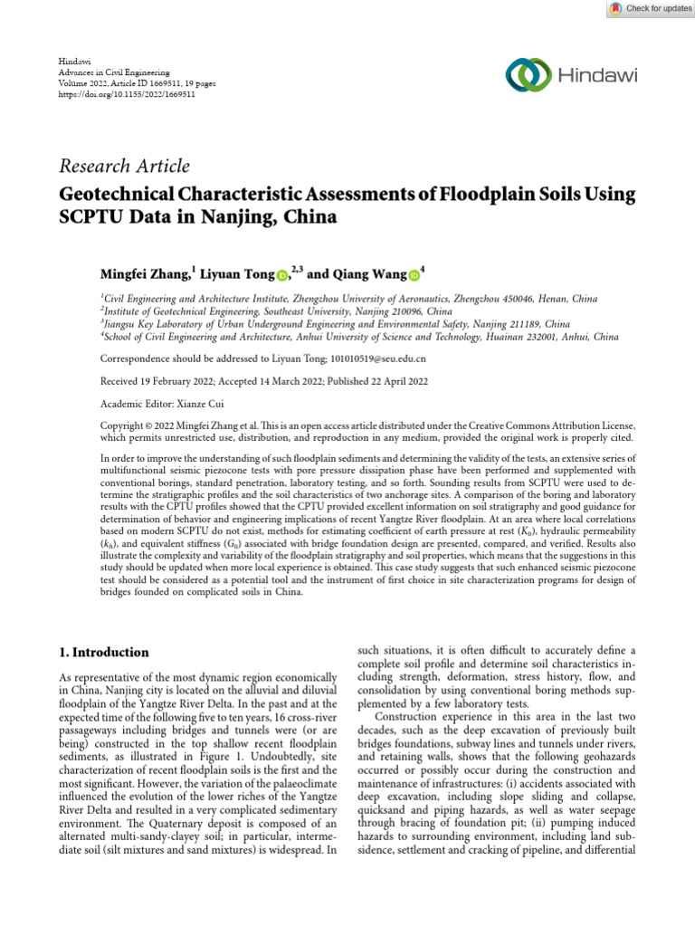 Advances in Civil Engineering - 2022 - Zhang - Geotechnical ...
