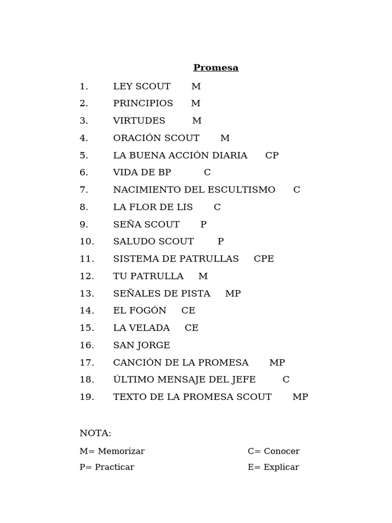 Guía para la Promesa Scout y Progresión | PDF | Exploración ...