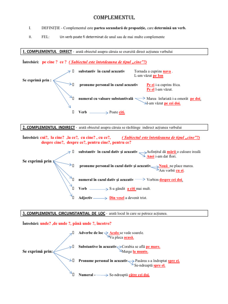 Complementul 6 | PDF