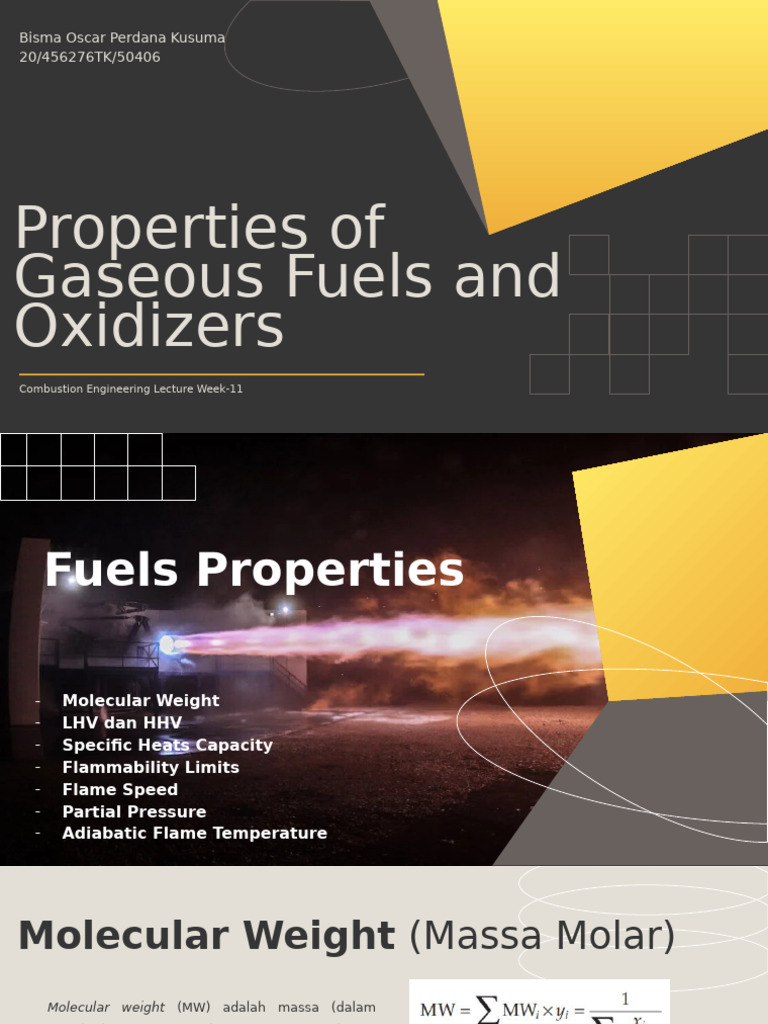 Properties of Gaseous Fuels and Oxidizers | PDF