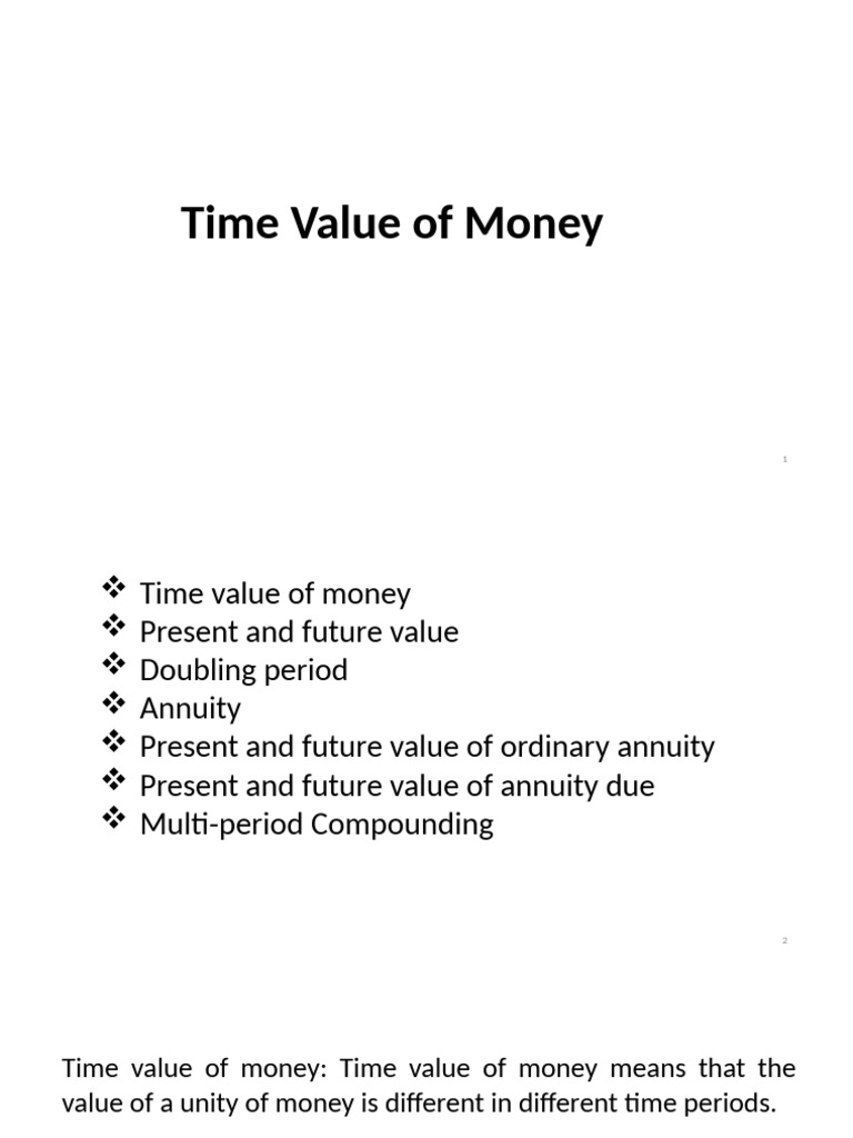 Module 3 - Time Value of Money | PDF | Present Value | Interest