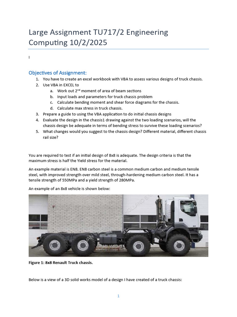 Large Assignment TU717/2 Engineering Computing 10/2/2025 | PDF ...