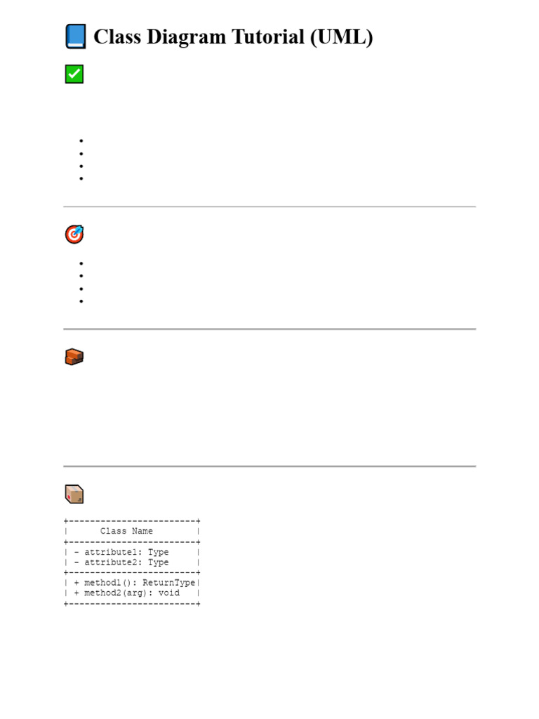 UML Class Diagram Tutorial | PDF | Class (Computer Programming ...