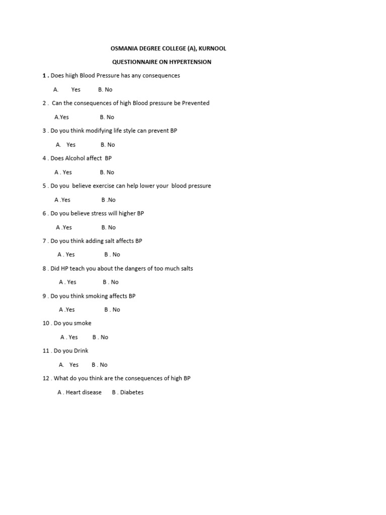 High BP | PDF