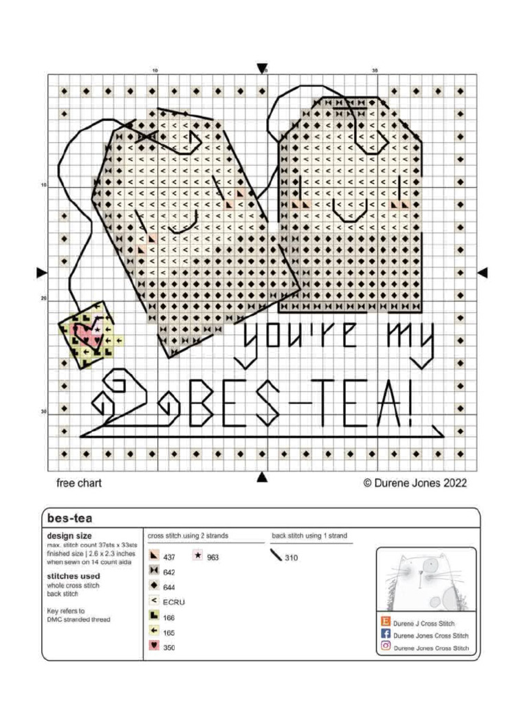 Bes-Tea! Cross Stitch Pattern | PDF