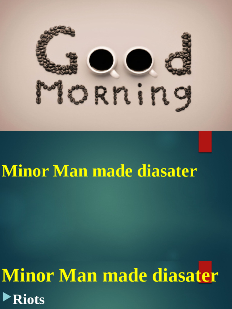 Understanding Minor Man-Made Disasters | PDF | Riot | Chernobyl Disaster