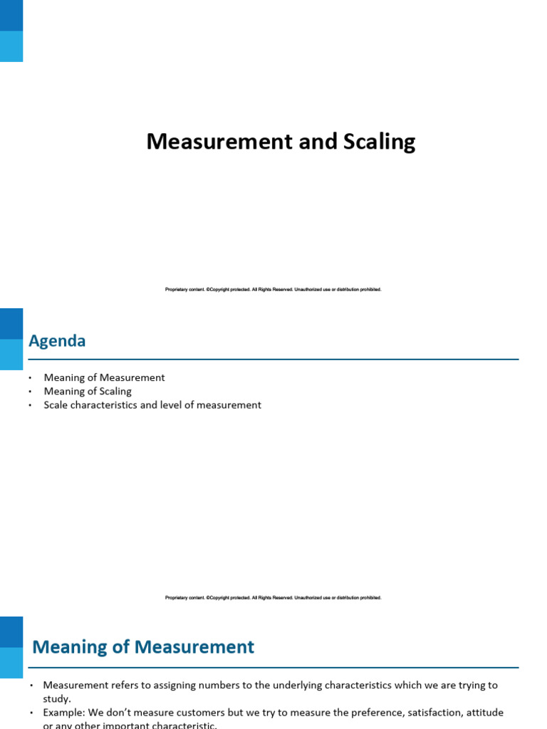 Understanding Measurement and Scaling | PDF