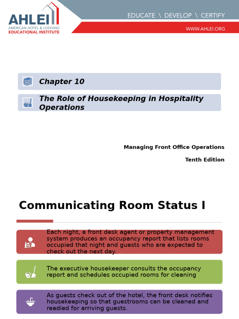 Housekeeping's Role in Hotel Operations | PDF | Housekeeping | Inventory