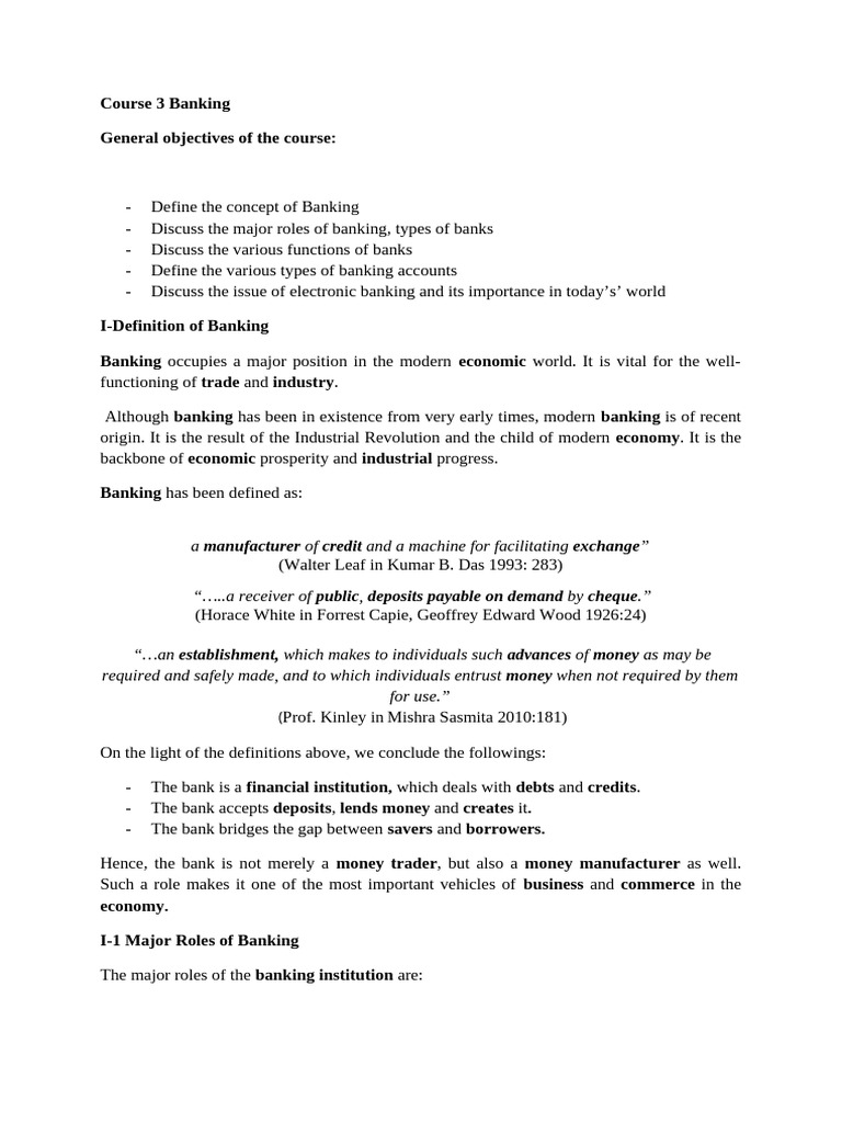 Overview of Banking Functions and Types | PDF | Banks | Transaction Account