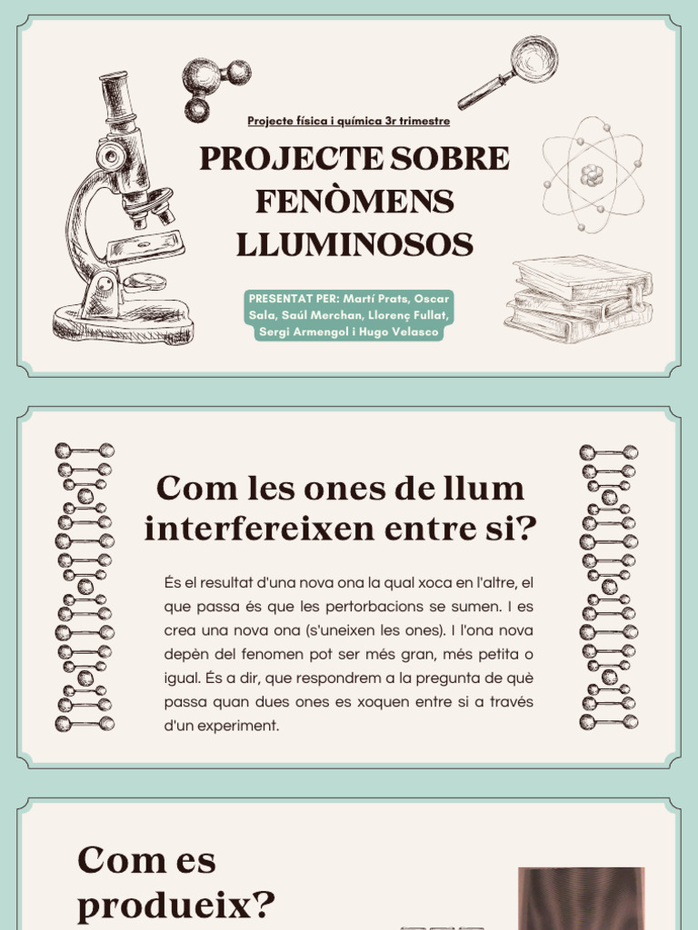 Projecte FyQ Fenòmens Lluminosos | PDF