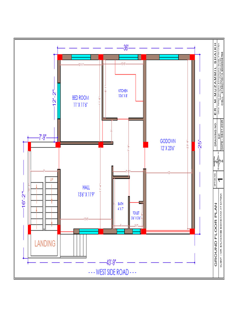 Ground Floor Plan for Residential Layout | PDF