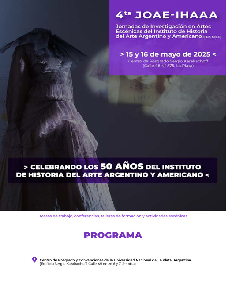 Programa 4° JoAE-IHAAA | PDF | Las artes escénicas | Las artes