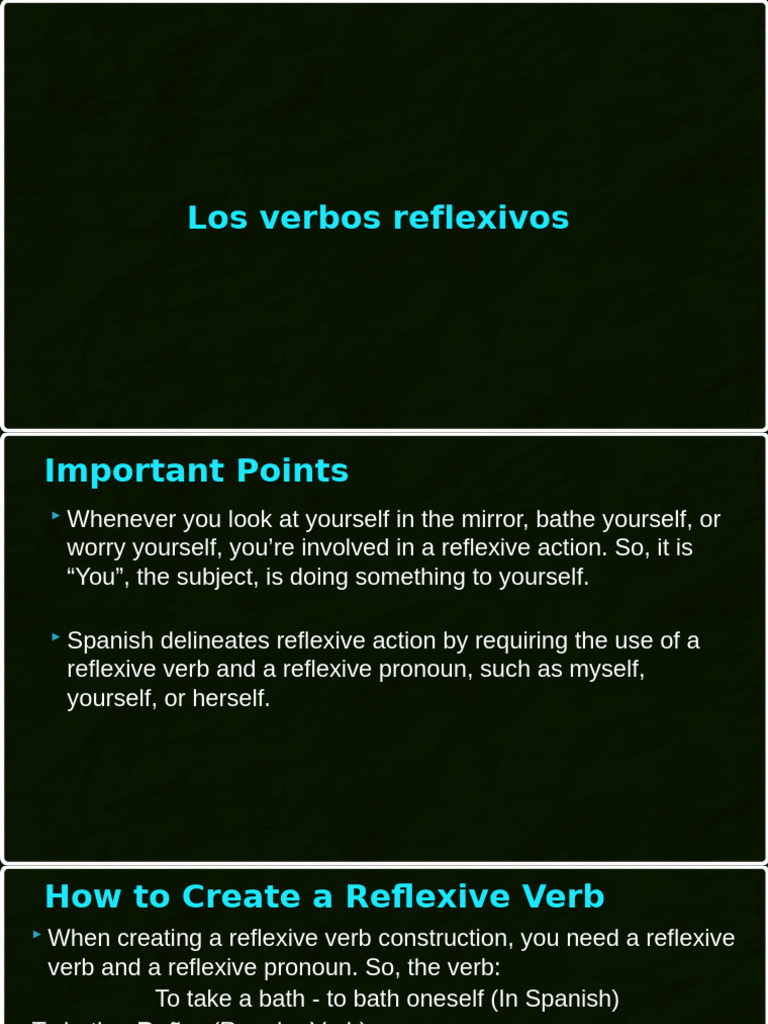 Guía de Verbos Reflexivos en Español | PDF | Relaciones sintácticas