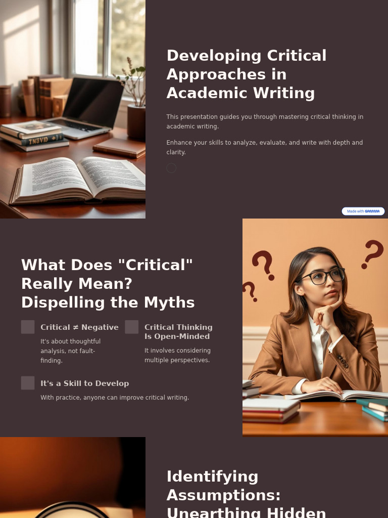 Developing Critical Approaches in Academic Writing | PDF | Critical ...