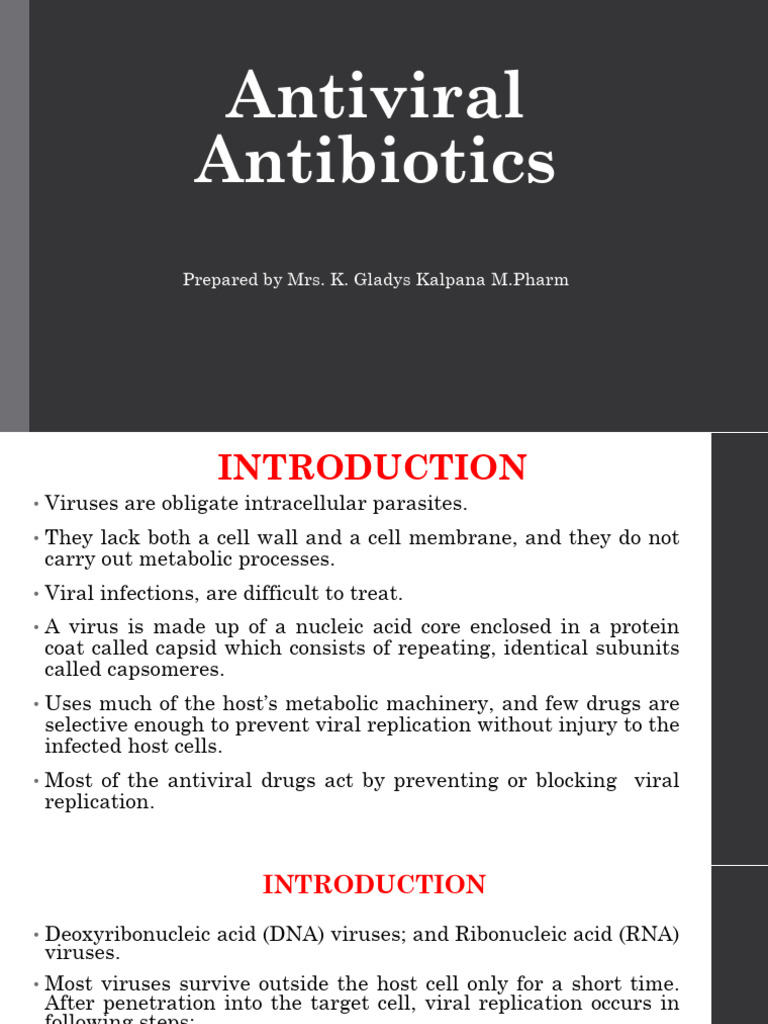 Overview of Antiviral Drugs and Mechanisms | PDF | Interferon | Virus