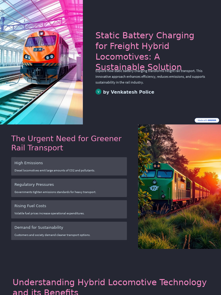 Sustainable Static Battery Charging for Rail | PDF | Hybrid Vehicle ...
