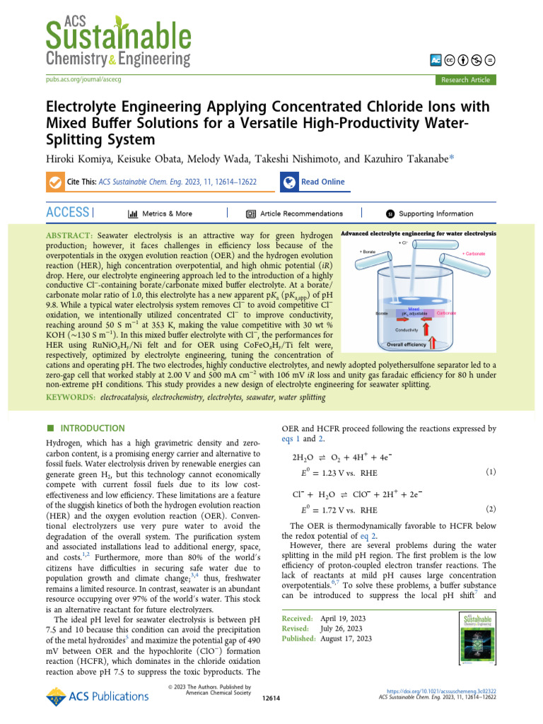 Komiya Et Al 2023 Electrolyte Engineering Applying Concentrated ...