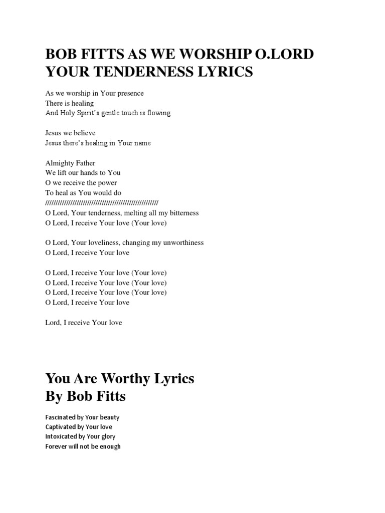 Bob Fitts As We Worship O Pdf Prayer Religious Faiths