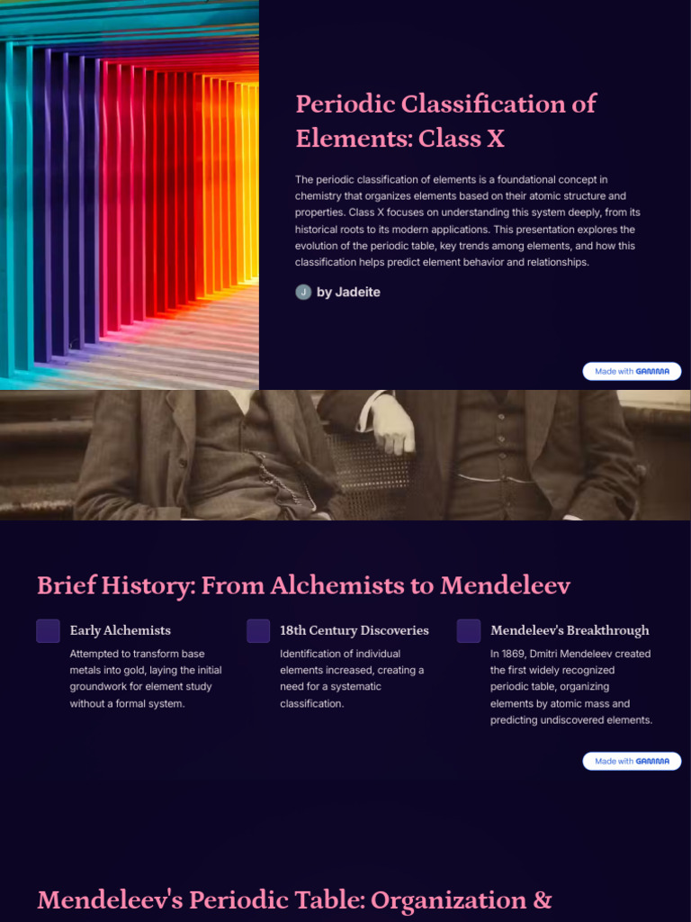 Periodic Classification of Elements Class X | PDF | Periodic Table ...