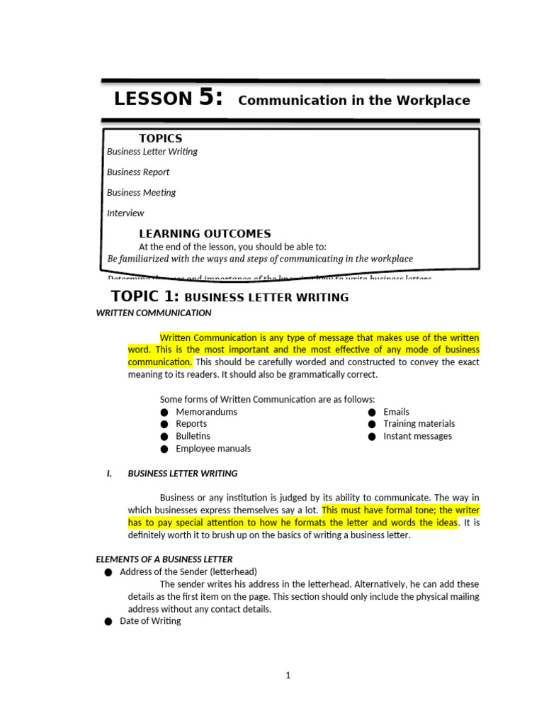 Effective Business Letter Writing Guide | PDF | Memorandum | Persuasion