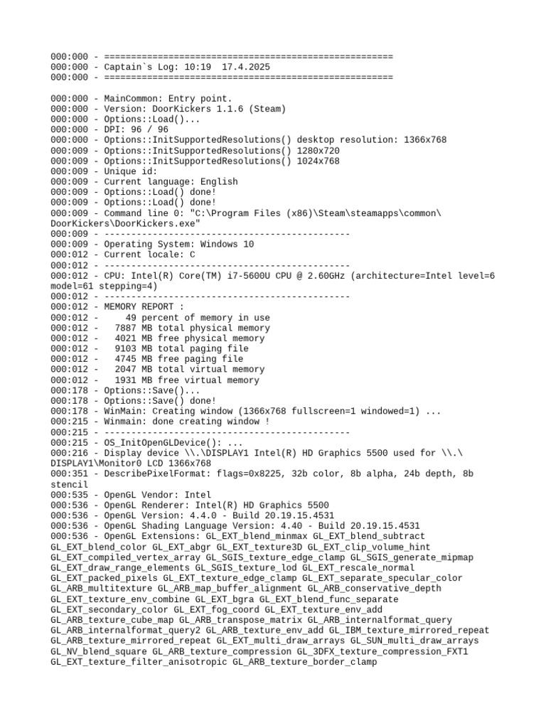 HK416SD Configuration Log | PDF | Computing | System Software