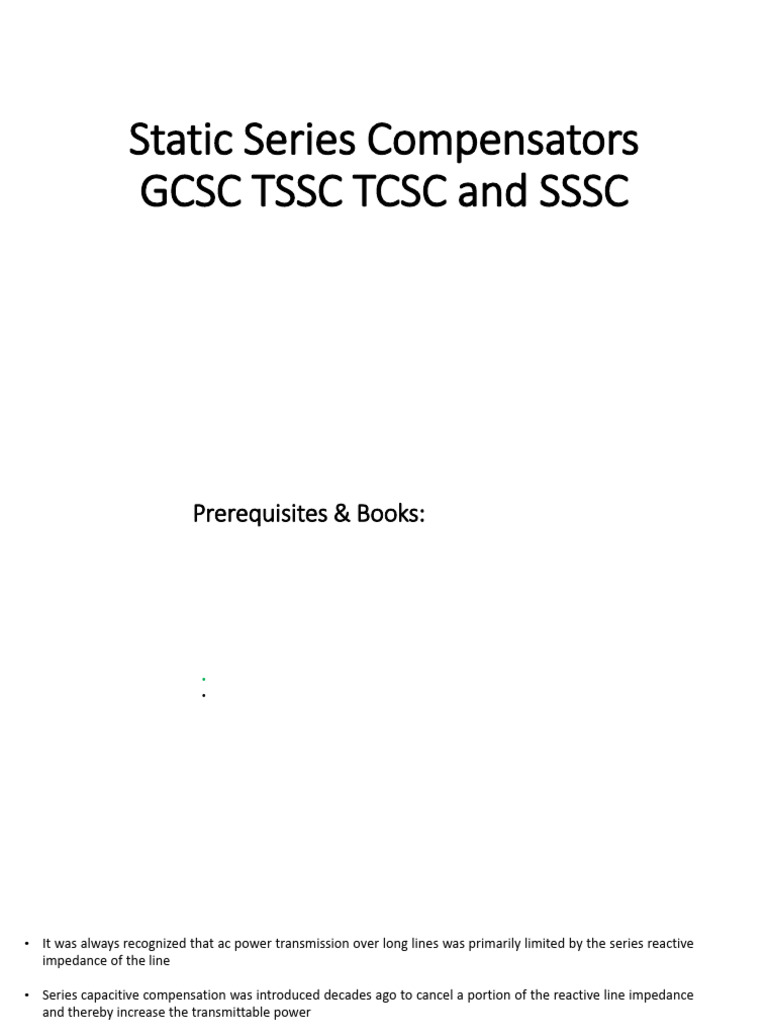 Series Compensation in Power Systems | PDF | Capacitor | Ac Power