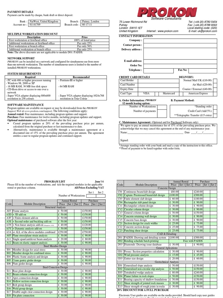 PROKON Payment and Discount Details | PDF | Workstation | Structural Steel