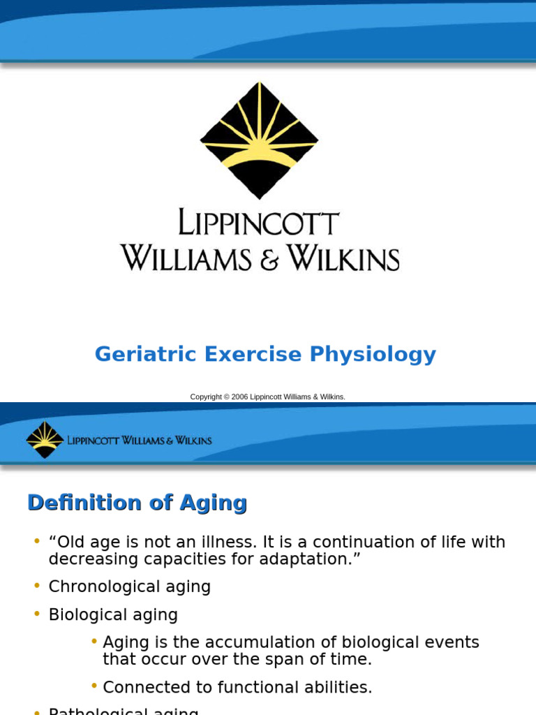 Exercise - Physiology in Elderly Population | PDF | Ageing | Heart