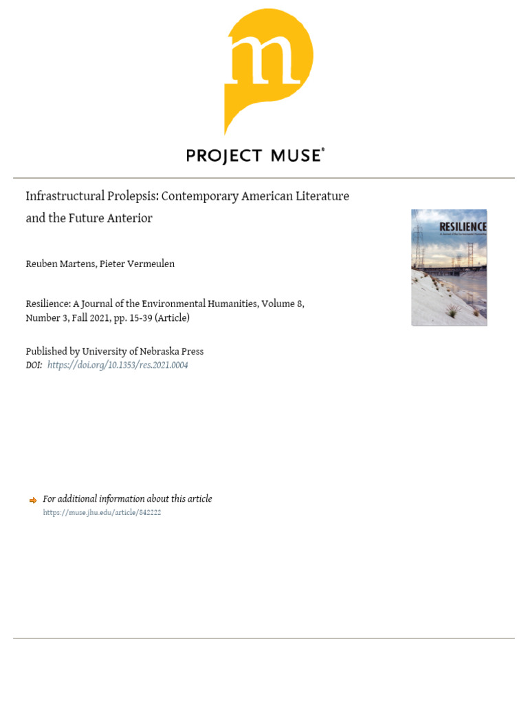 Infrastructural Prolepsis in Literature | PDF | Infrastructure