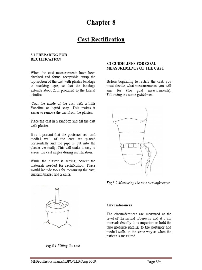 Cast Rectification Guidelines for Prosthetics | PDF | Anatomical Terms ...