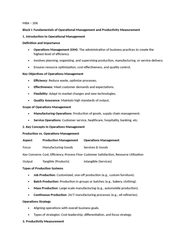 Lean Manufacturing and Continuous Improvement | PDF | Operations ...