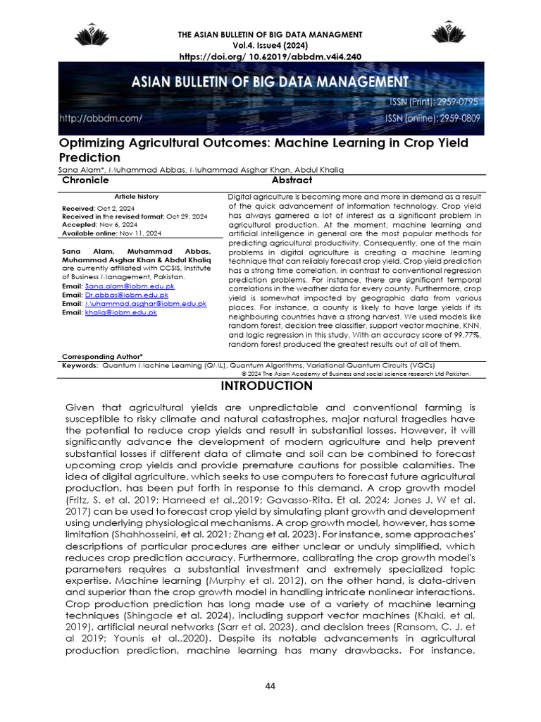 Data Science 4 (4), 44-54 | PDF | Machine Learning | Deep Learning