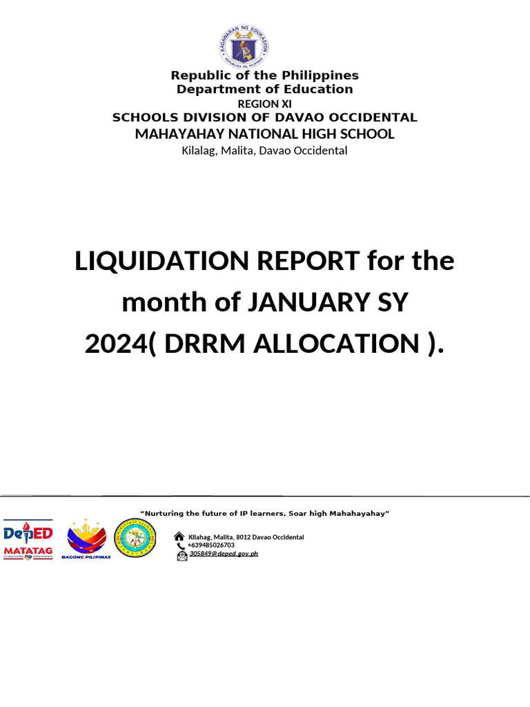 January 2024 Liquidation Report | PDF