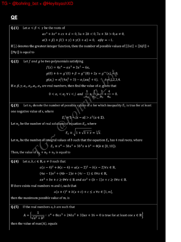 Quadratic Eqn | PDF