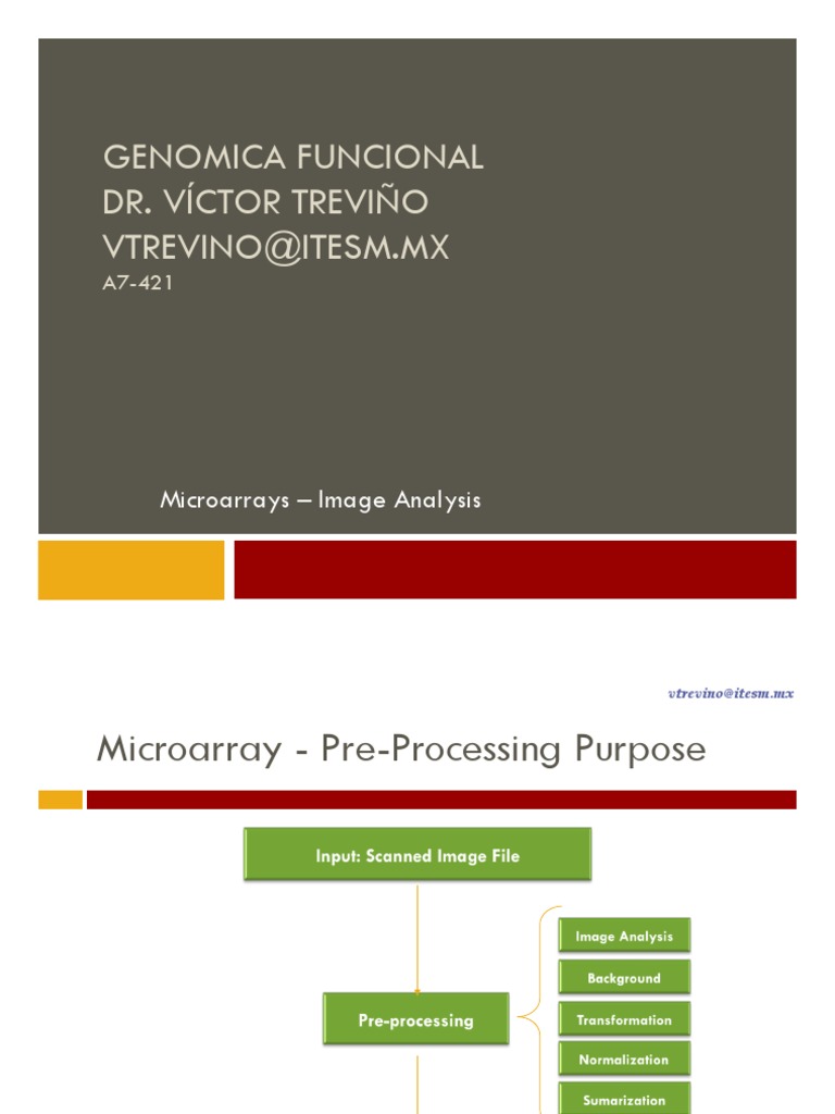 Micro Arrays II - Image Analysis and Data Pre-Processing | PDF | Dna ...