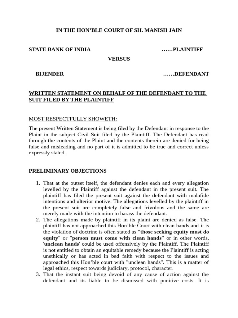 SBI Vs Bijender WS | PDF