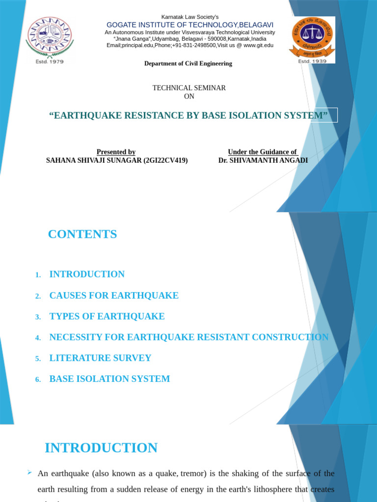 Earthquake Resistance: Base Isolation System | PDF | Earthquakes ...