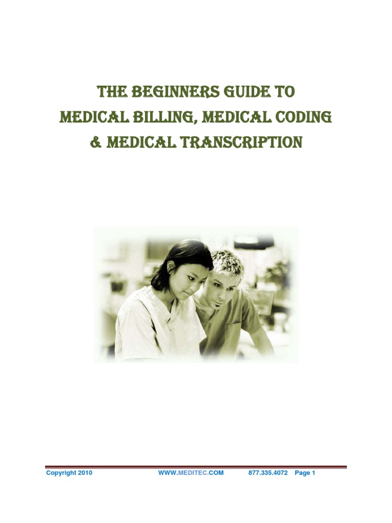 Beginner S Guide To Medical Billing Coding and Transcription PDF