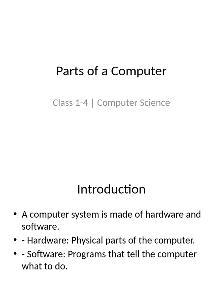 Parts of A Computer | PDF