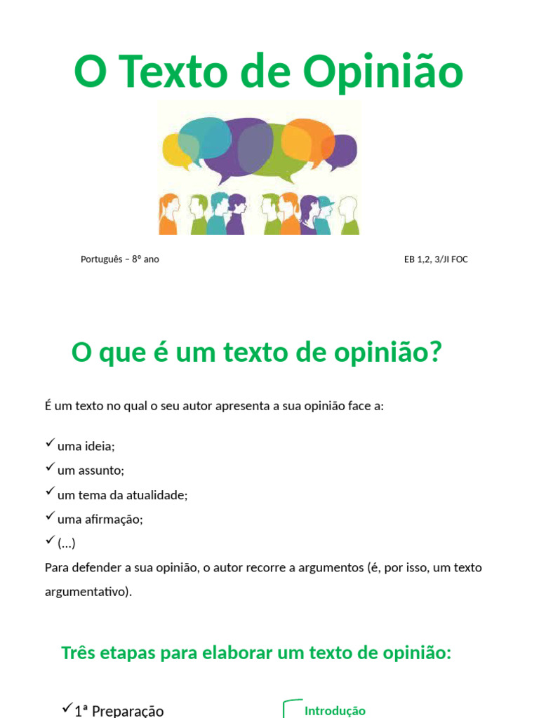 Texto de Opinião | PDF