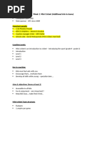 Mini Cricket NB info to know