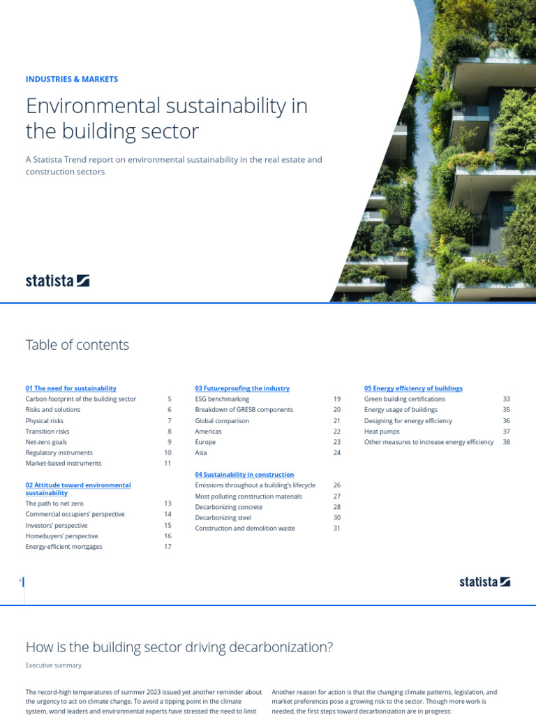 Study Id147140 Environmental Sustainability in The Building Sector ...