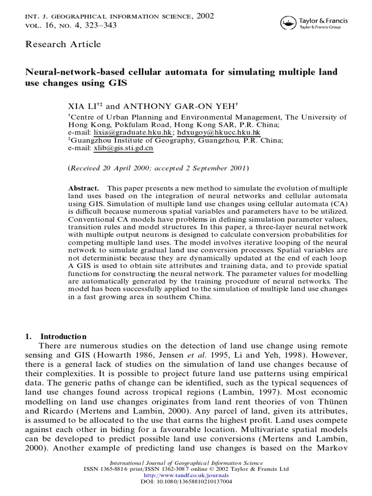Neural Network Based Cellular Automata For Simulating Cpnsso5nus | PDF ...