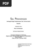 Surat Perhargaan Dan Terima Kasih Atas Sumbangan