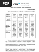 Lista de Verbos Para Objetivos
