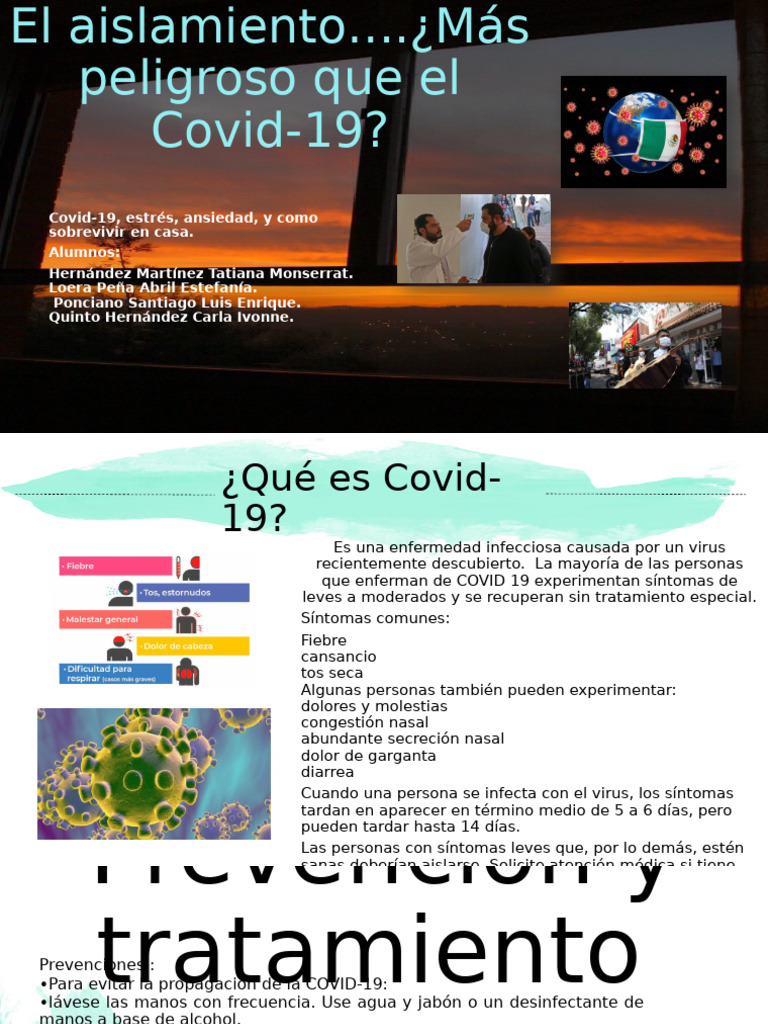 Estrés y Ansiedad en el Aislamiento por Covid-19 | PDF | Estrés ...